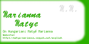 marianna matye business card