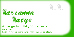 marianna matye business card